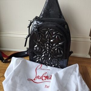 Brand New With Tahs Christian Louboutin The Amazing Loubifunk Black Sling Bag